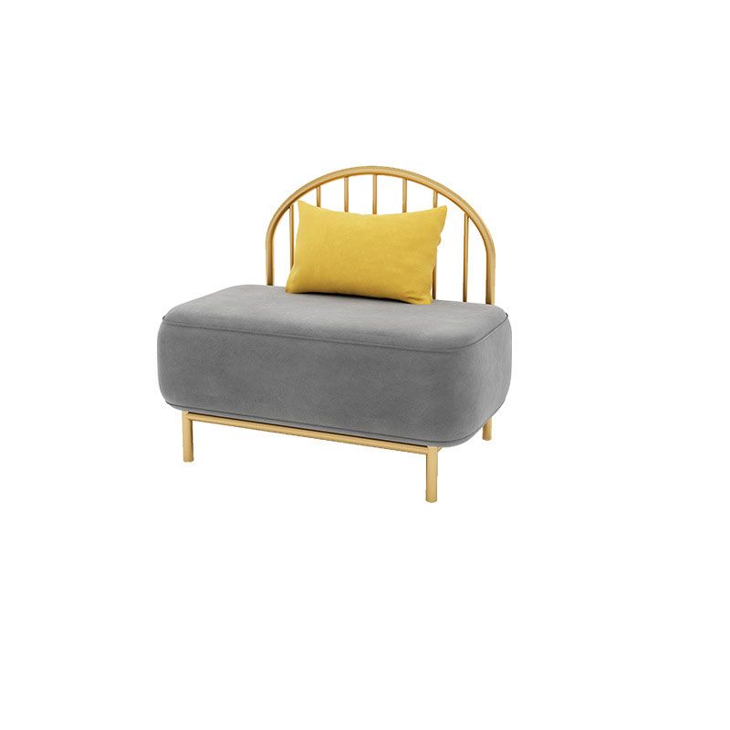 Velvet Modern Style Settee Statement Armless Sofa with 1/3 Pillows