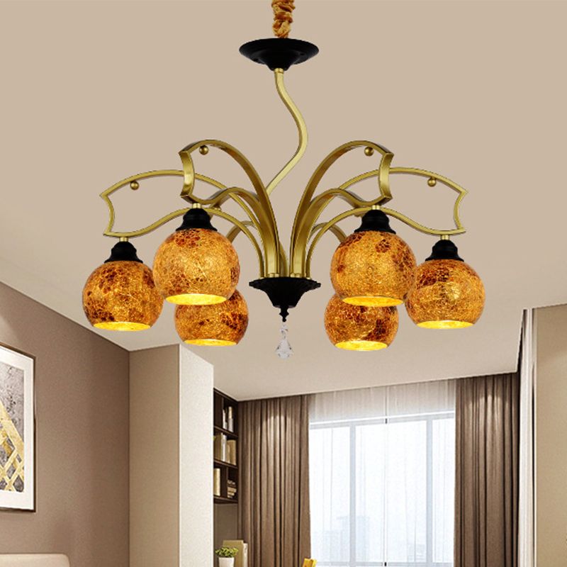 Tiffany Globe Chandelier 3/6/8 LUMILES ÉCLAINEMENT PRENDANT ART TOWING