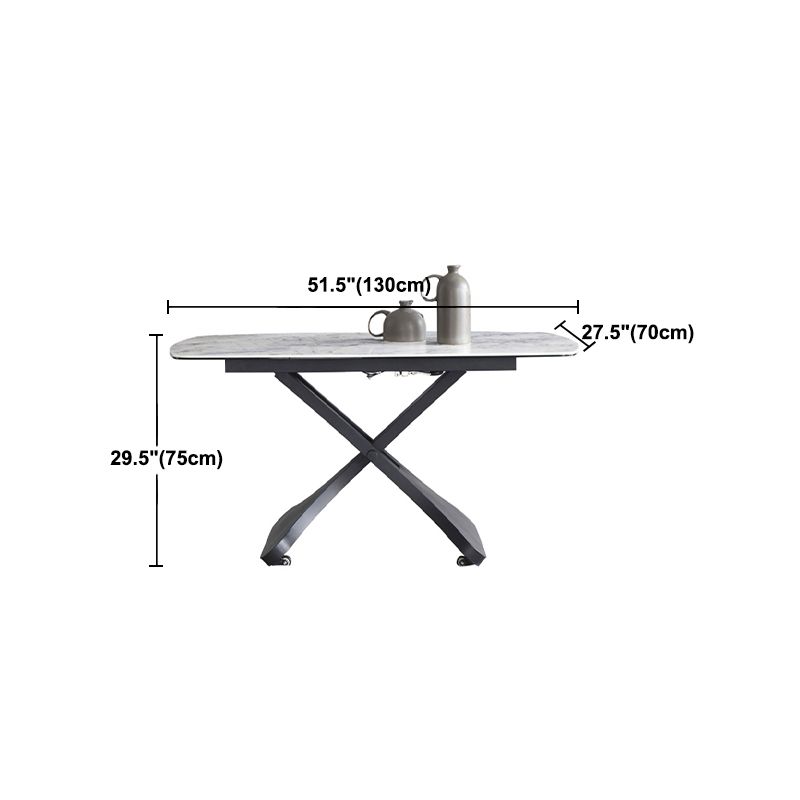 Moderno 1/4/5/7 Piezas Conjunto de comedor Rectángulo Rectáneo de la mesa de comedor de piedra sinterizada