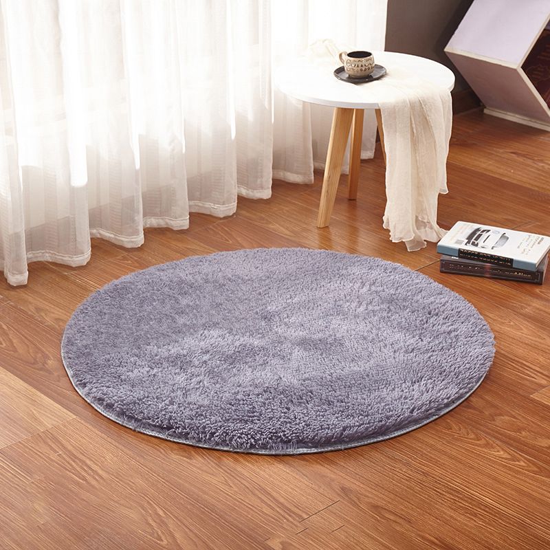 Multi Color Plain Rug Artificial Wool Nordic Area Rug Easy Care Machine Washable Rug for Girls Room