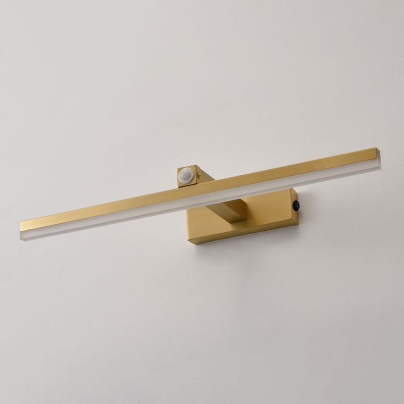 Contemporary Minimalism Style LED Copper Inductive Vanity Wall Lighting Light for Bathroom