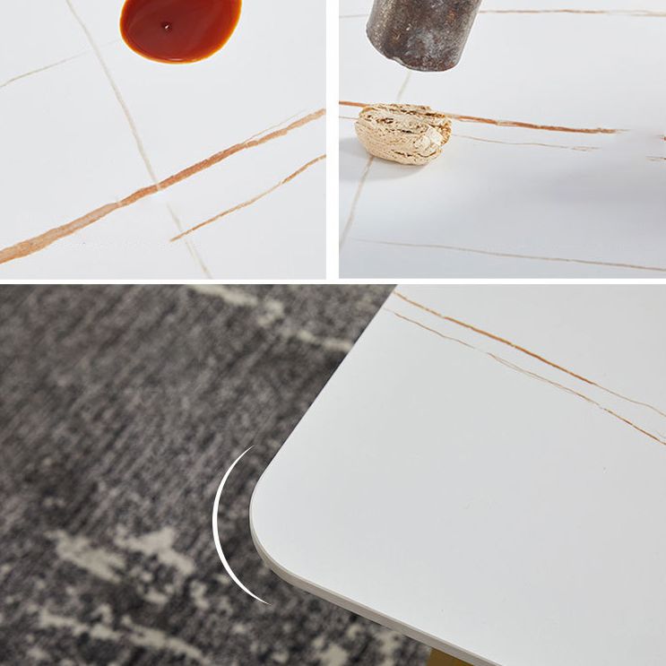 Glossy White Dining Table Set 1/4/5/7 Pieces Glam Dinette Set for Dining Room