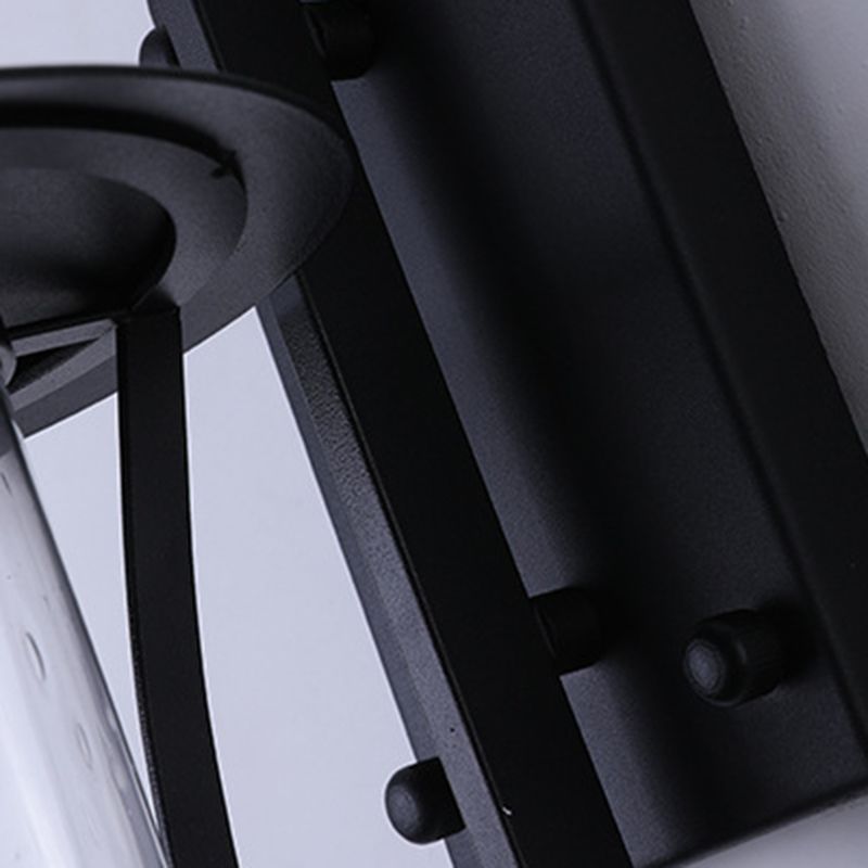 Black Industrial Sconce Light Fixtures Wrought Iron Wall Lamp Sconce for Garden