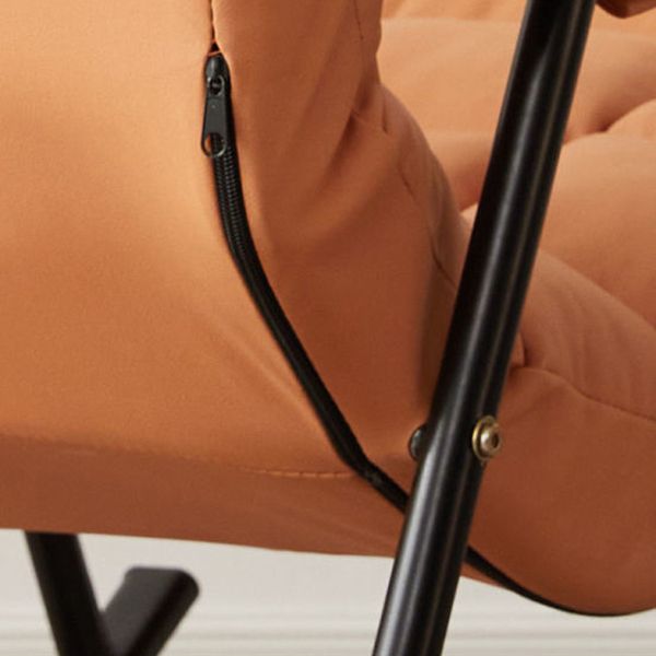 Home Modern Metal Base Rocking Chair Living Room Leisure Single Sofa Chair