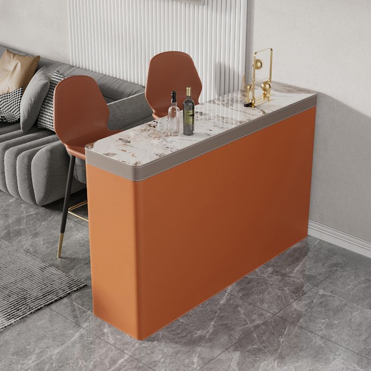 Modern Style Stone Bar Dining Table Rectangle Bar Table for Living Room