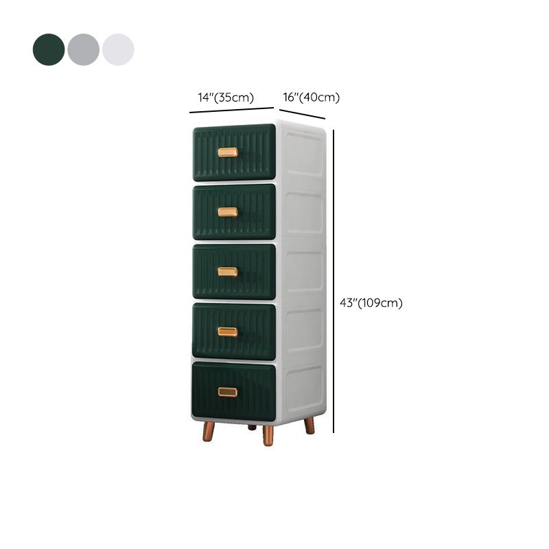 Bedroom Plastic Matte Finish Storage Cabinet Contemporary Cabinet with Metal Legs