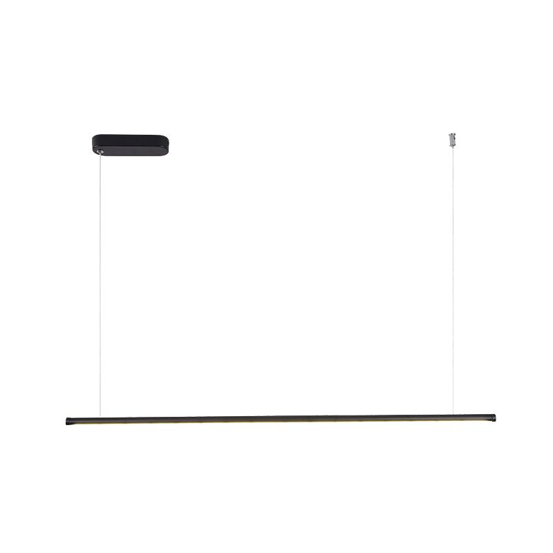 Moderne lineare Form Island Beleuchtung Idee Metal 1 Light Island Anhänger für Esszimmer