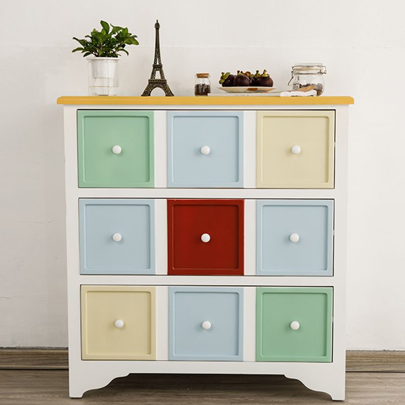 Contemporary 3/4 Drawers Wooden Chest, Rectangle Accent Chest