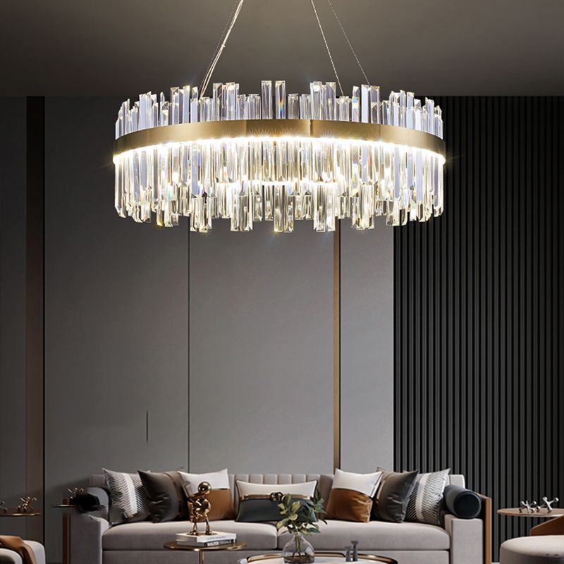 Moderno lampadario a pendente a pendente orbicolare sospeso di illuminazione cristallo