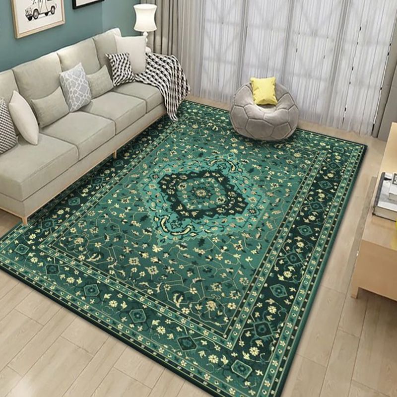 Rotmedaillon Teppich Polyester Vintage Indoor Teppich Nicht-Split-Gebiet Teppich für Wohnkultur