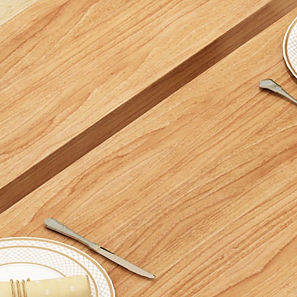 Mesa de comedor de cocina de madera maciza moderna forma de comedor rectángulo de comedor estándar con base de caballete