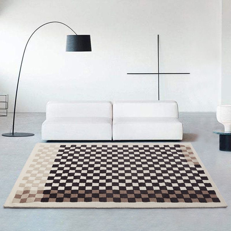 Gorgeous Carpet Modern Plaid Print Area Rug Living Room Rug with Non-Slip Backing