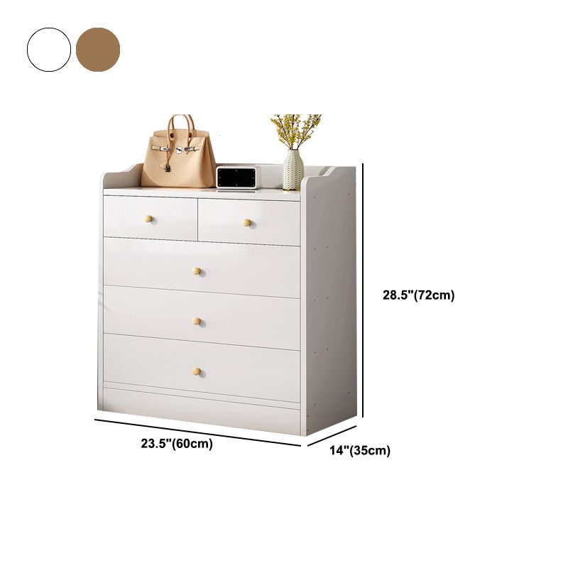 Contemporary Rectangle Manufactured Wood And Standard with Drawer Chest