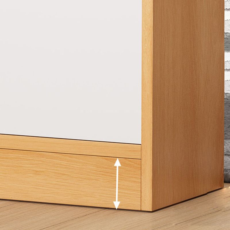 Contemporary Wooden Cabinet with Shelves Rectangle Storage Cabinet