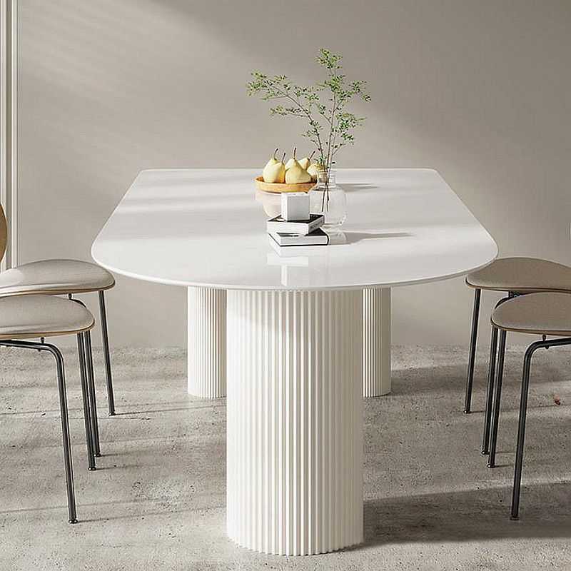 Metal and Stone Table Glam Style Minimalist Home Freeform Dining Table