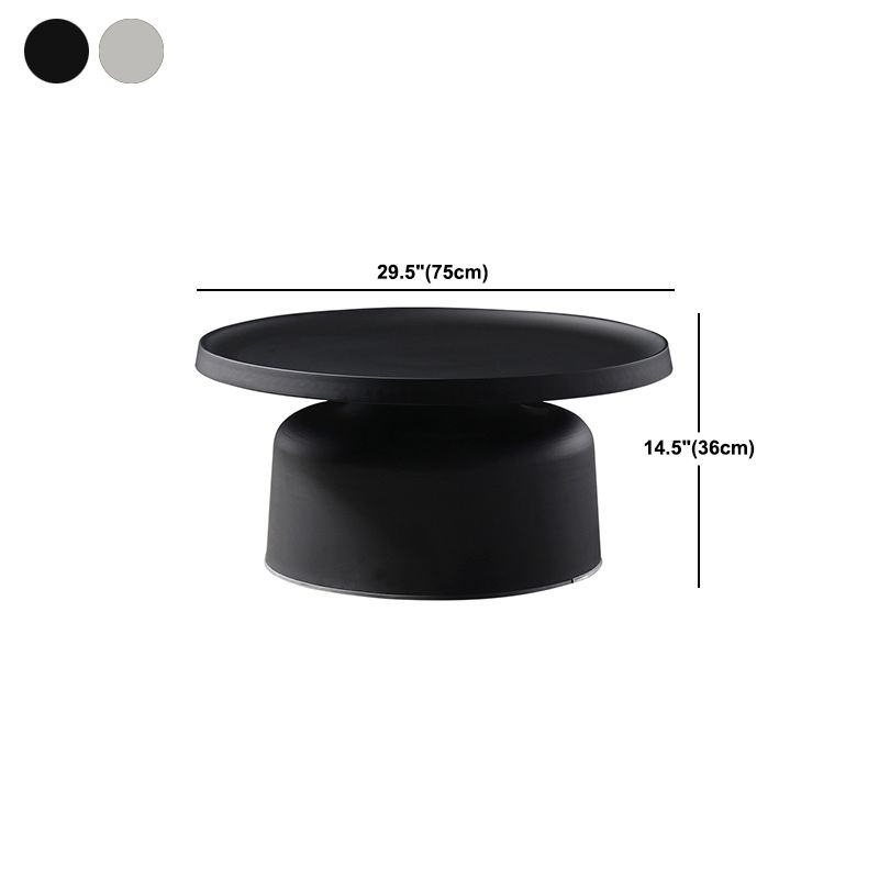 Metallic Pedestal End Table Mid-Century Round Side Side Table