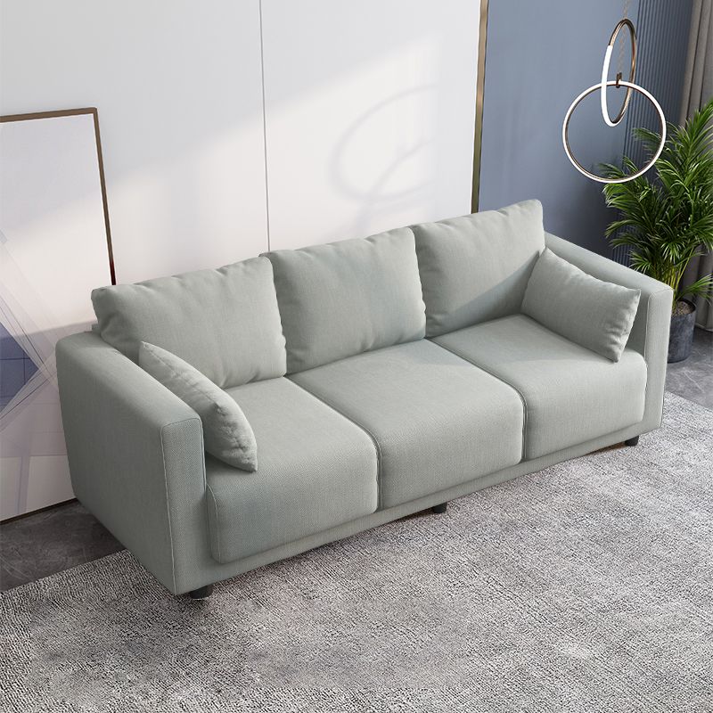 Loose Back Leinenquadratarmof Sofa mit rutschloser Wohnzimmer und Wohnung