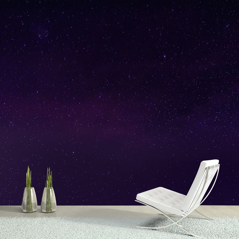 Bright Stars Wall Covering Mural for Bedroom, Purple, Personalized Size Available