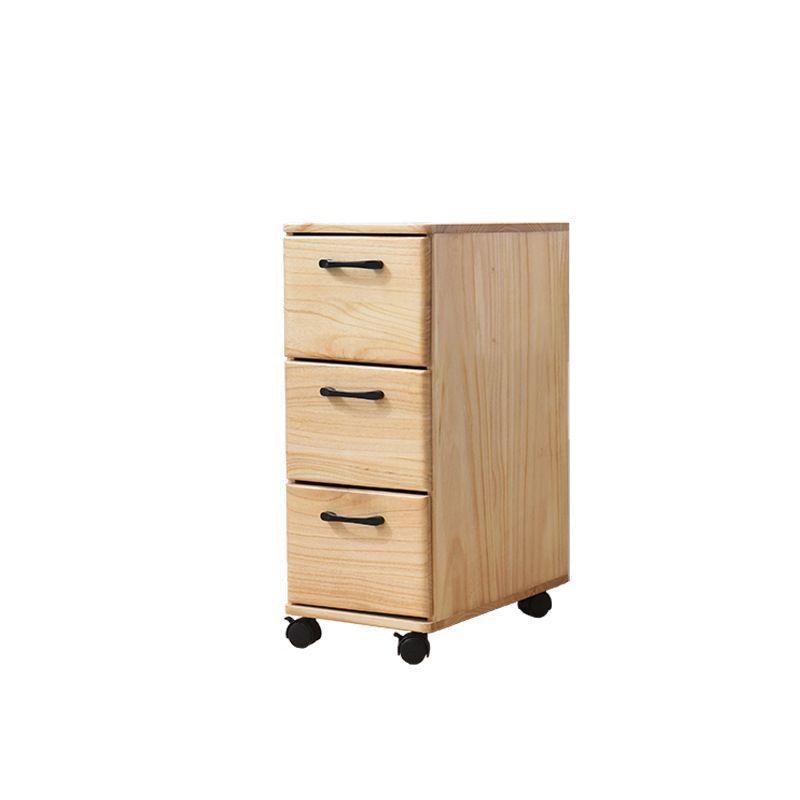 Solid Wood Accent Chest with Drawers 23.62" Wide Chest on Wheels
