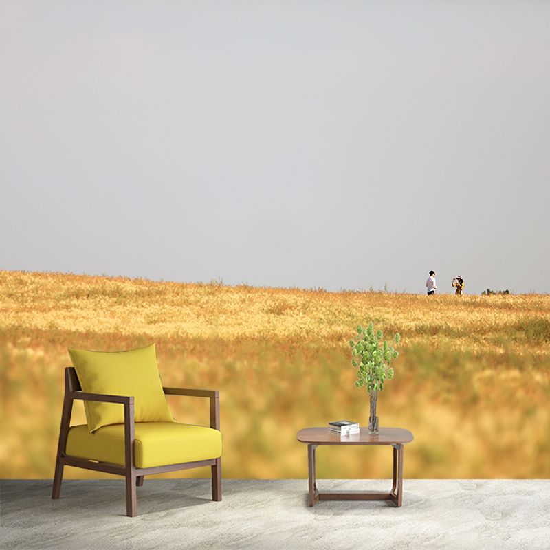 Contemporary Wheat Field Landscapes Mural Wall Decor Mildew Resistant Wall Mural Wall Art
