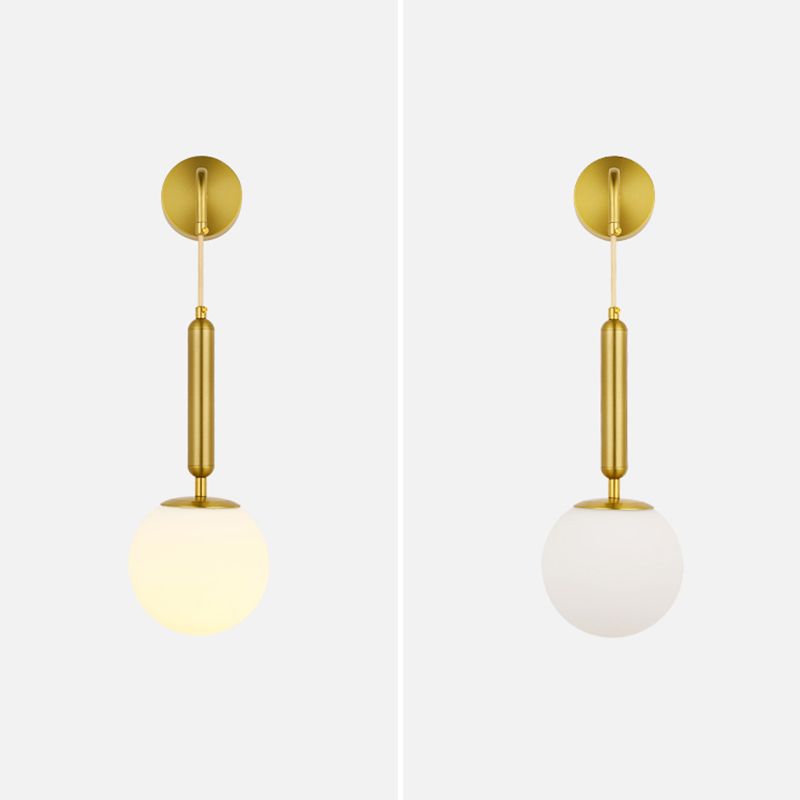 Glass Ball Wall Sconces Modern Style 1 Light Wall Mounted Lamps