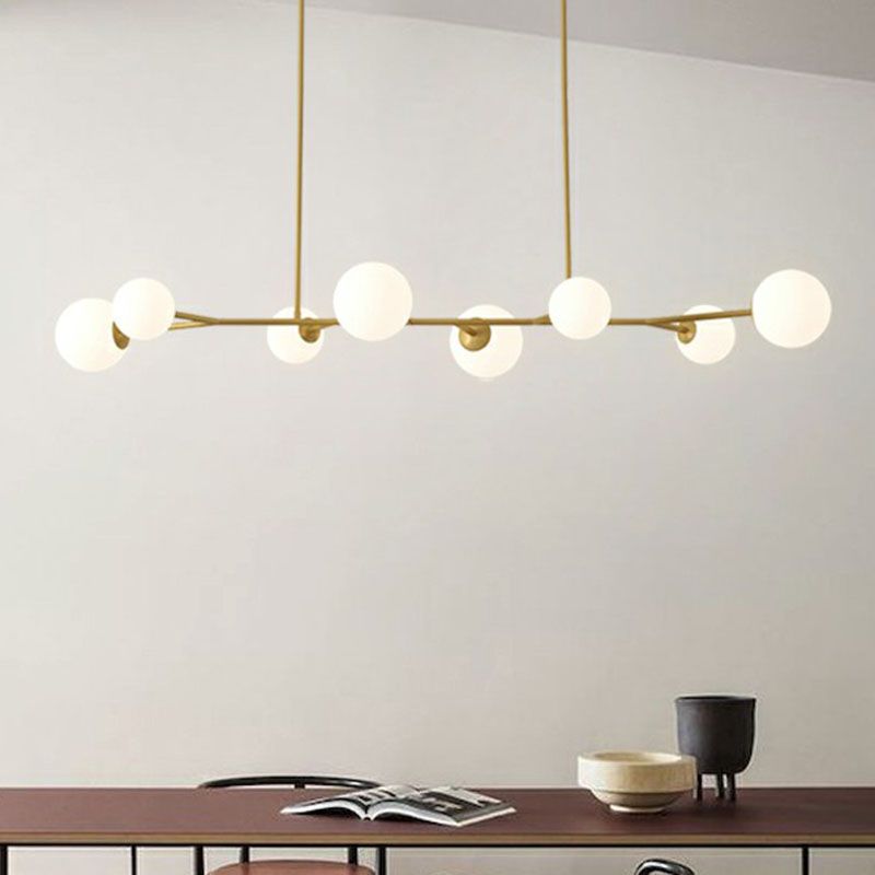 Molecular Island Ceiling Light Simplicity Opal Glass Dining Room Suspension Light Fixture