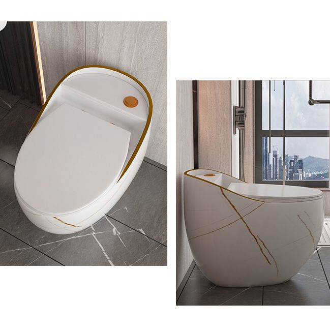 Siphon Jet Porcelain Toilet One Piece Toilet Floor Mounted Toilet Bowl