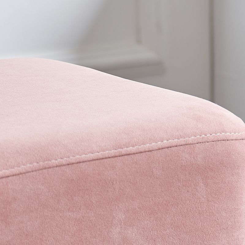 Colorblock Flannel Pouf Modern Simple Square Upholstered Ottoman