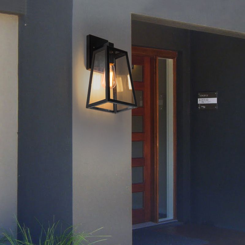 Vintage Industrielle Trapezwandhalterung Beleuchtung klares Glaswandmontageleuchte