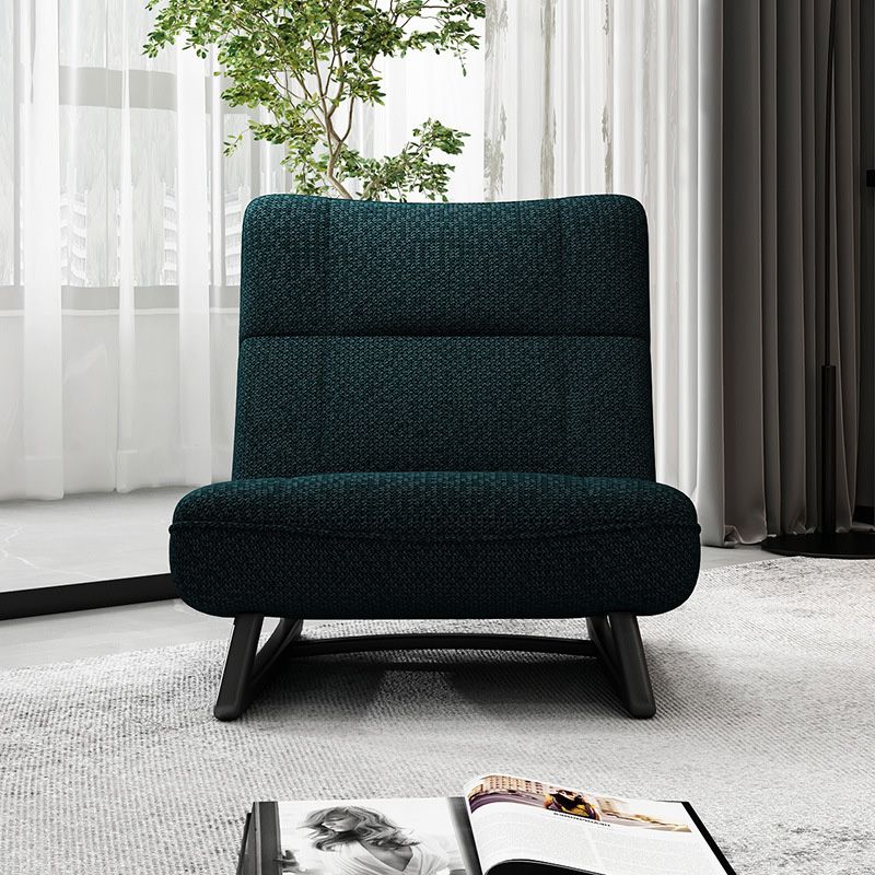Fixed Back Sled Slipper Chair Solid Color Mid-century Modern Lounge Chair