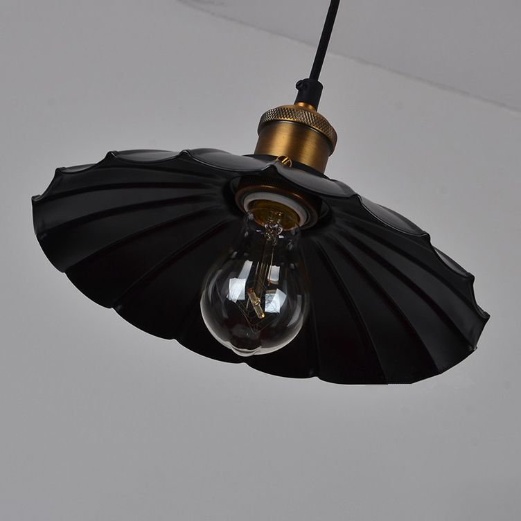 Luce singolo nero singolo in stile industriale in stile retrò lampada sospesa per luogo commerciale