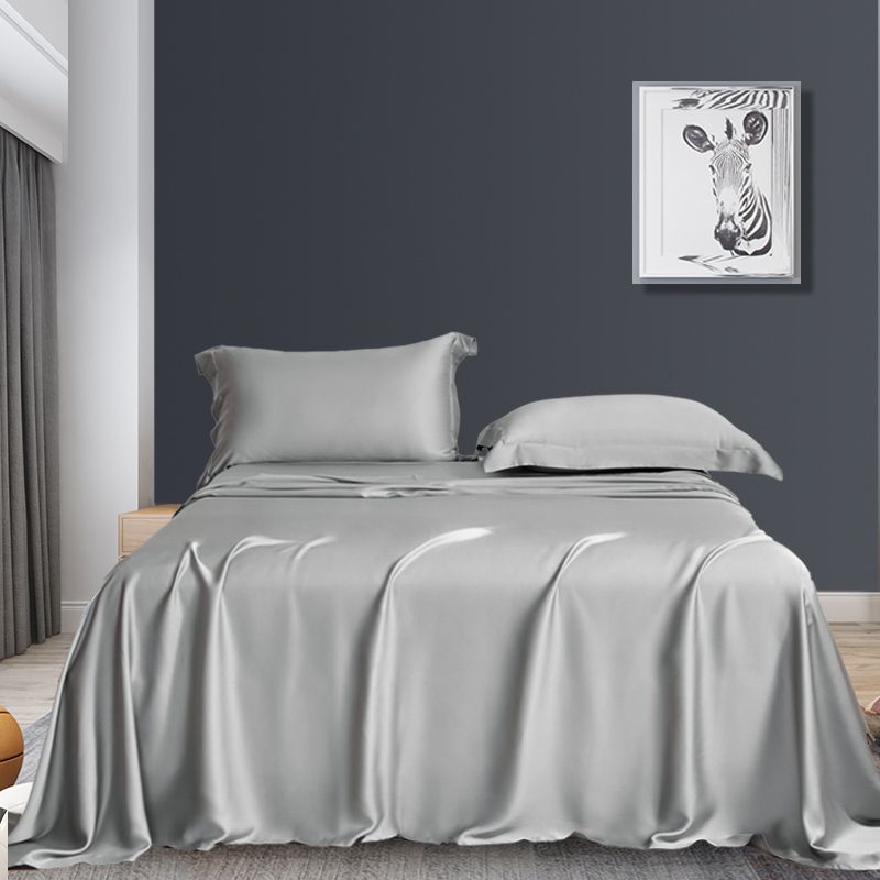 Modern Bed Sheet Solid Color Breathable Skin-friendly Ben Sheet Set