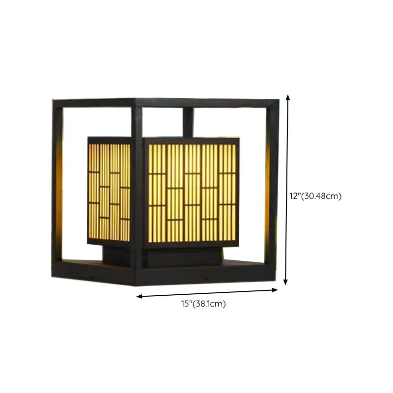 Modern LED Pillar Lighting Fixture Creative Solar Light for Yard