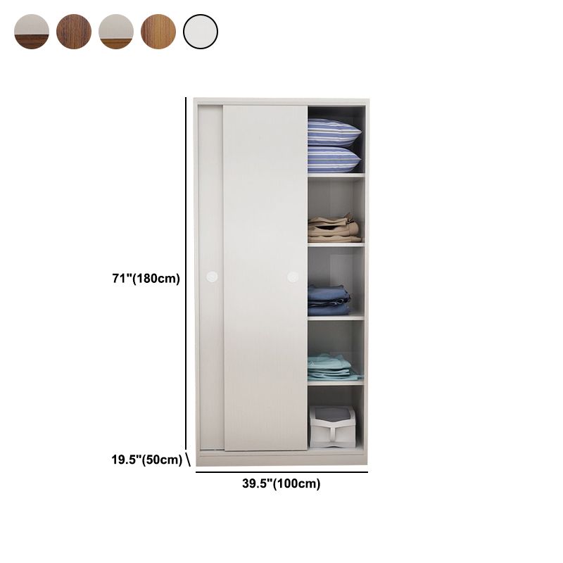Two Doors Wardrobe Armoire Modern Engineered Wood Wardrobe Closet