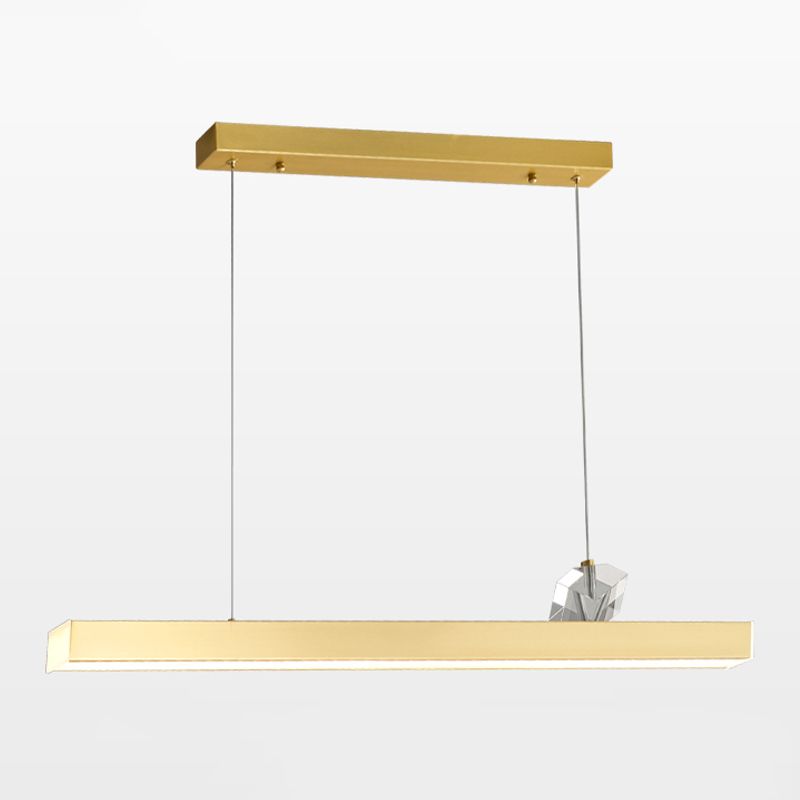 Zeitgenössischer Stil linearer Form Island Light Metal 1 Light Island Lighting