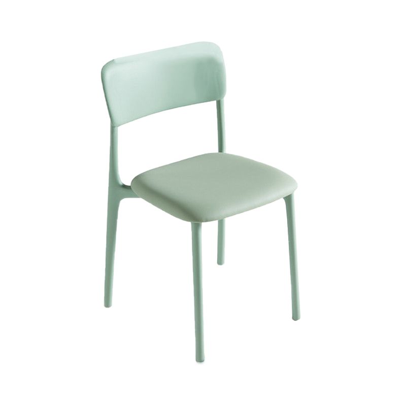 Modern Armless Dining Chairs Plastic Open Back Dining Chairs for Dining Room