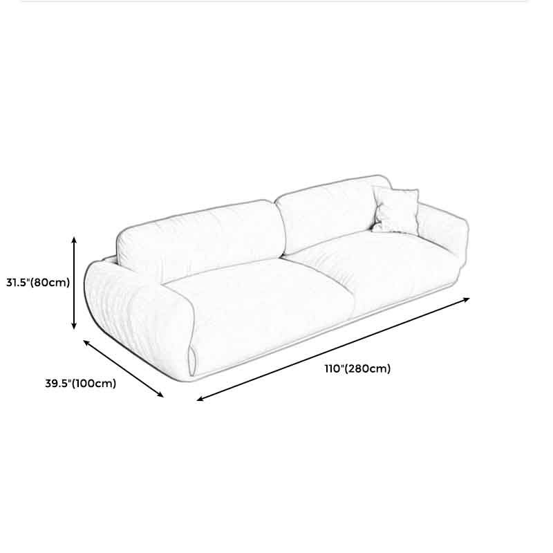 Square Arm Loose Back Sofa 39"W Modern Sofa  for Living Room