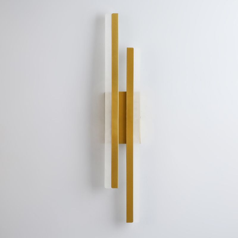 Metal Linear Shape Wall Sconce Modern Style 2 Lights Wall Light Sconce