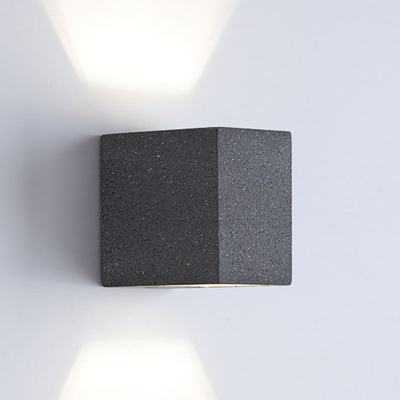 Quaderwandleuchte moderne 1-Licht-Wandlampe mit Zementschatten für Gang