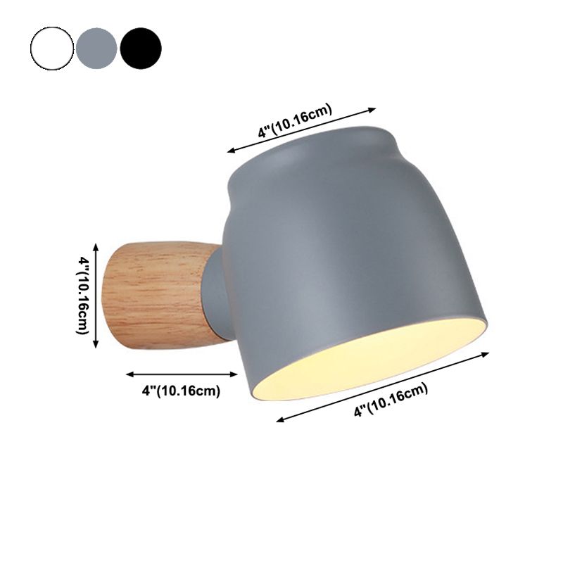 Metalen kom leeswandverlichting moderne stijl 1 licht wand gemonteerd verlichtingsarmatuur