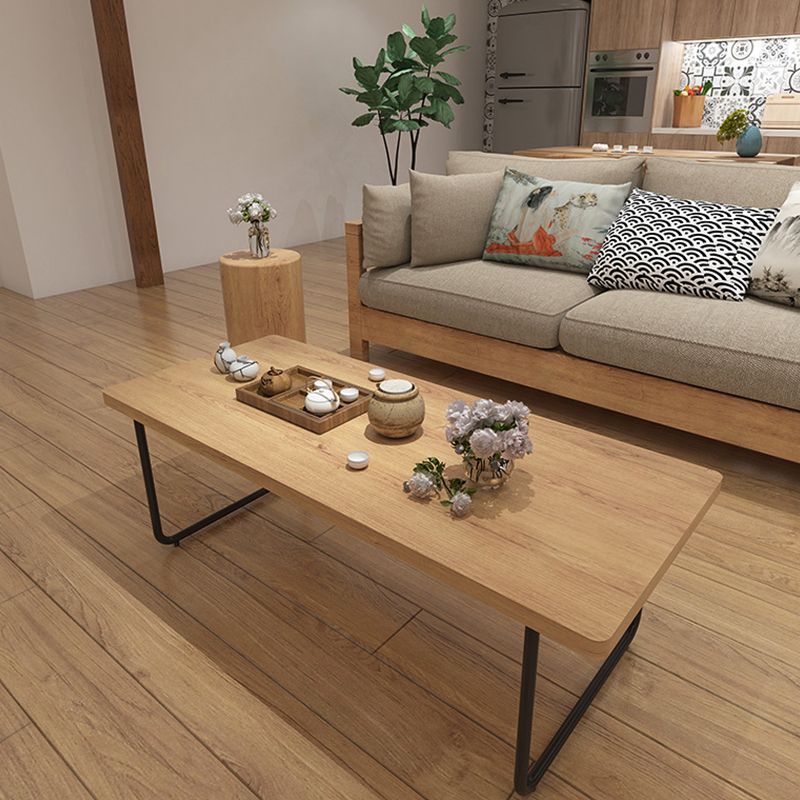 Sled 1 Single Coffee Table Scandinavian Pine Wood Rectangular Cocktail Table