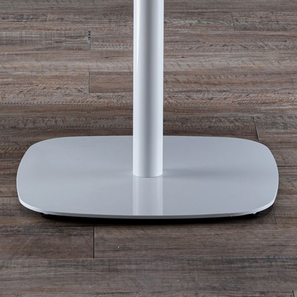 Modern Square Dining Table Wood Tabletop with Steel Pedestal Base