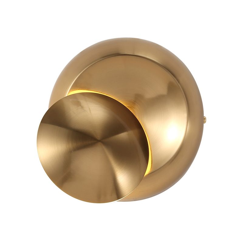 Black/White Finish Rounded Wall Lamp Simple Style LED Aluminum Sconce Lighting for Stairway