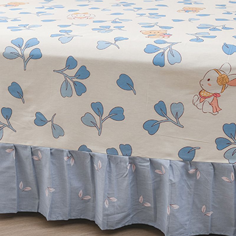Sheet Set Cotton Floral Printed Ultra Soft Wrinkle Resistant Breathable Bed Sheet Set