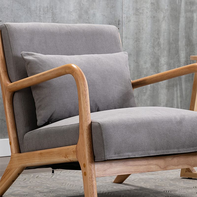 Linen Chair 24" L x 28.7" W x 30.3" H Arms Included  Solid Wood Frame Chair