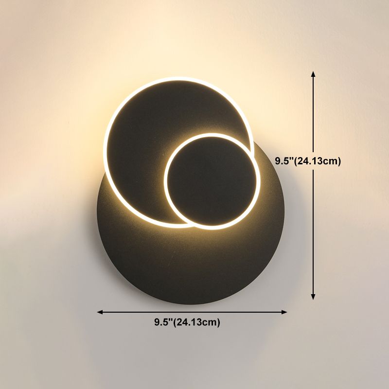 Nordic Style Metal Wall Light Geometric Rotatable LED Wall Sconce for Bedroom