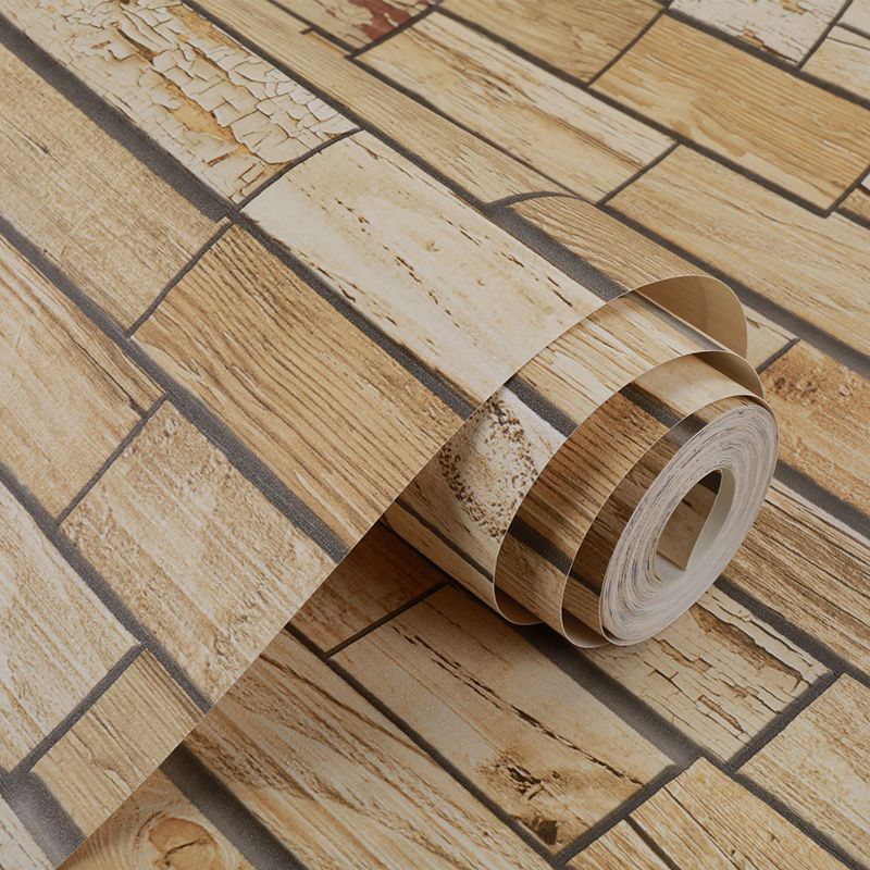 Natural Color Nordic Wall Covering 20.5" by 33' Brickwork Wallpaper Roll for Coffee Shop