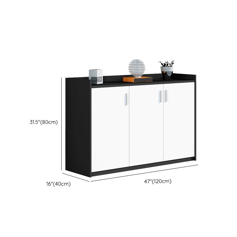 Modern White Engineered Wood Filing Cabinet for Home and Office