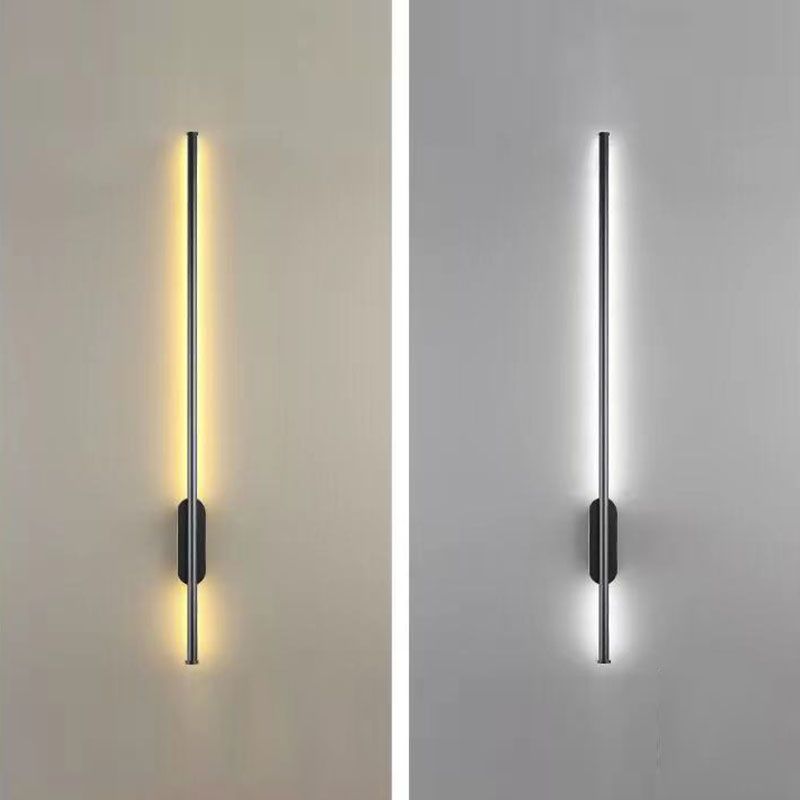 Simple Black Wall Sconce Light, Acrylic Linear Sconce Light Fixture for Bedroom
