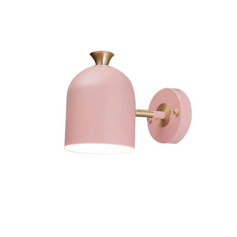 Macaron Cup Shade Wall Light Aluminum 1 Light Candy Colored Sconce Lamp for Dining Room
